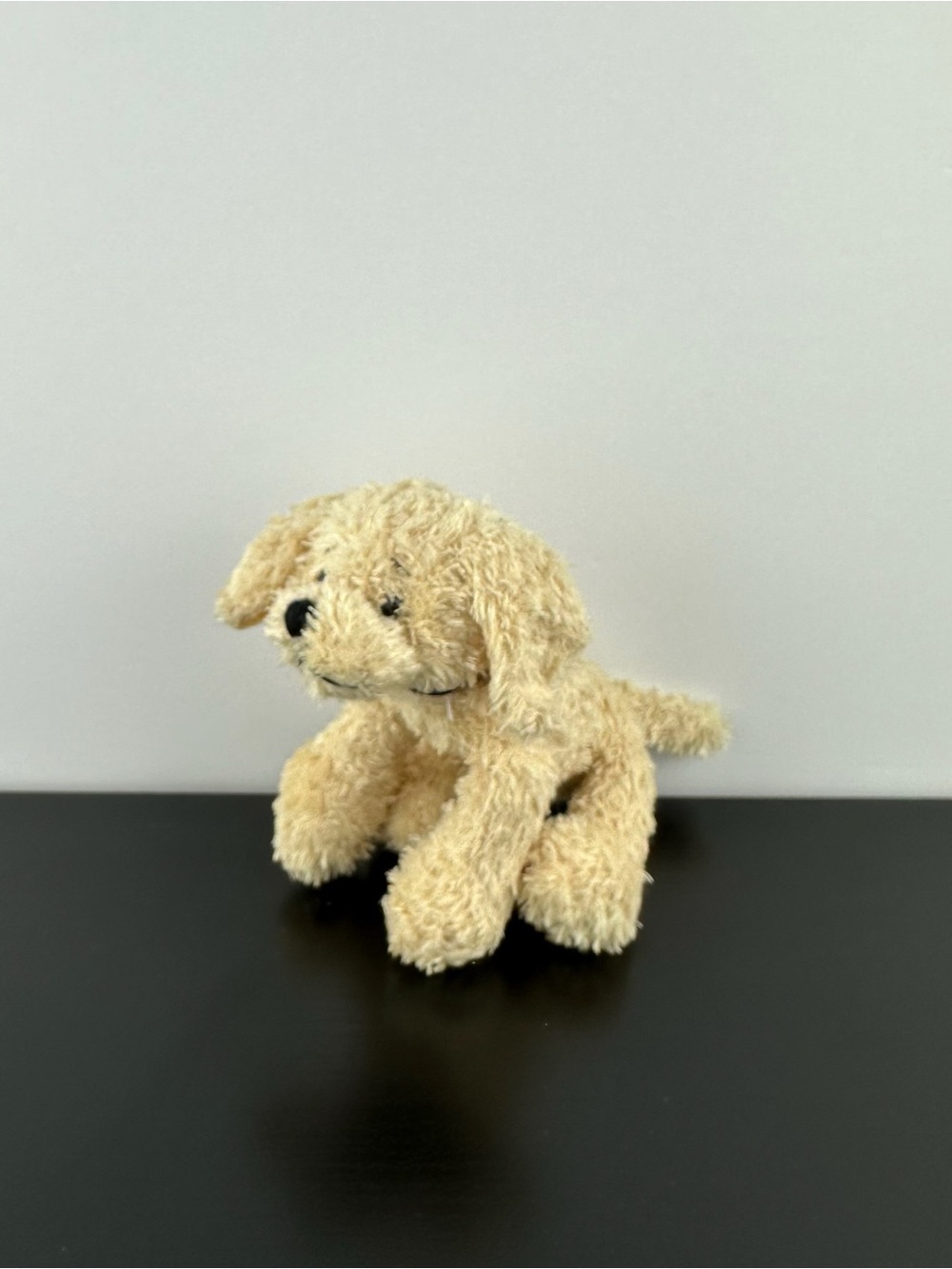 Ganz Rare Soft Spot Tan Beige Puppy Dog 4.5” Black Collar Plush Soft Spots
